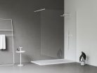 Walk-In Wall Szett 160, zuhanykabin matt fehér+transparent