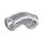FixTrend Inox press 2 tokos ív 45°, 42 mm