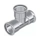 FixTrend Inox press egál T-idom, 15 mm