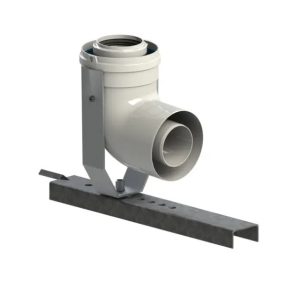   TRICOX PABK50 koncentrikus bekötő könyök 87° tartó sínnel PPs/alu 60/100 mm