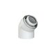 TRICOX PAKÖ502C koncentrikus könyök 45° PPs/alu 60/100 mm 2db