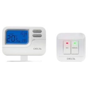   DELTA S2302 RF vezeték nélküli programozható digitális szobatermosztát, 6x6 programmal