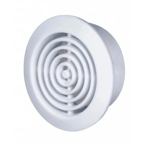   Awenta T73 műanyag kerek szellőzőrács ajtóba, vagy bútroba fehér színben, 45mm