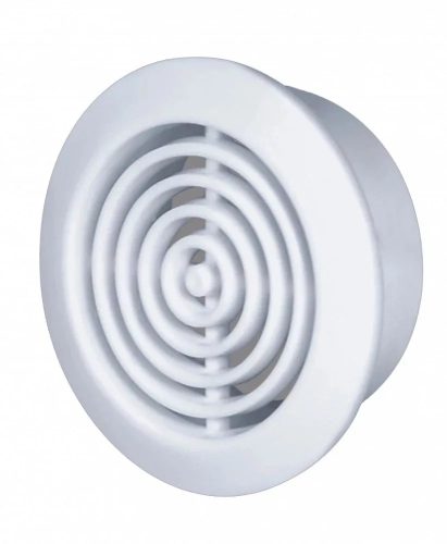 Awenta T73 műanyag kerek szellőzőrács ajtóba, vagy bútroba fehér színben, 45mm