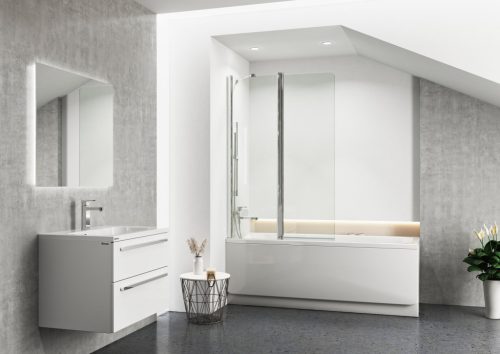 Oblong 70x70 fürdőszobai tükör világítással