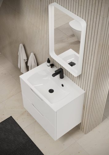 Strip 60x70 fürdőszobai tükör világítással, fehér