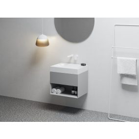 SD Lite 60 fürdőszobai szekrény mosdó alá Smoke Grey