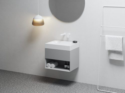 SD Lite 60 fürdőszobai szekrény mosdó alá Smoke Grey