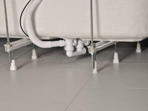 Kád le/túlfolyószett 800 bovdenes, szögletes és krómozott fedél
