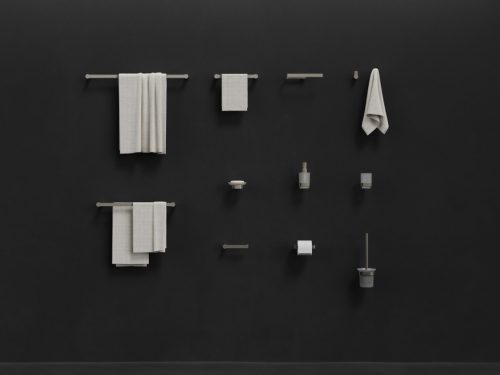 Fold FD 320.30SSB dupla törölközőtartó 45 cm, szálcsiszolt rozsdamentes acél