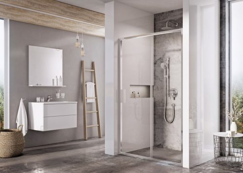 Blix Slim BLSDP2-120 zuhanyajtó krómhatású+transparent