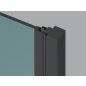 COOL! COSD1-80 zuhanyajtó fekete+transparent