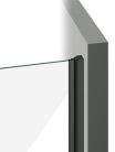 COOL! COSD2-100 zuhanyajtó fekete+transparent