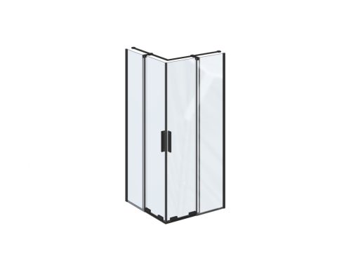 RORV2 80x80 zuhanykabin fekete+transparent