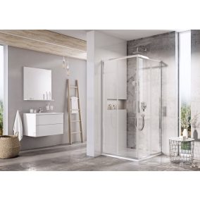 Blix Slim BLSRV2 80x80 zuhanykabin krómhatású+transparent