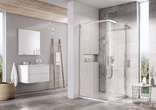 Blix Slim BLSRV2 90x90 zuhanykabin krómhatású+transparent