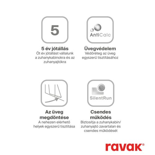 Blix Slim BLSRV2K-90 zuhanykabin krómhatású+transparent (1 oldal)