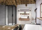 Blix Slim BLSCP4 90x90 zuhanykabin fekete+transparent