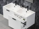 Chrome Slim 120 duplamosdó fehér, furattal