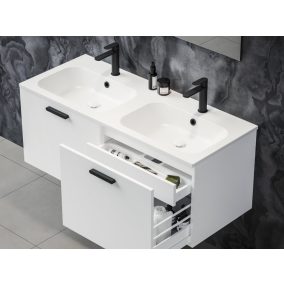 Chrome Slim 120 duplamosdó fehér, furattal