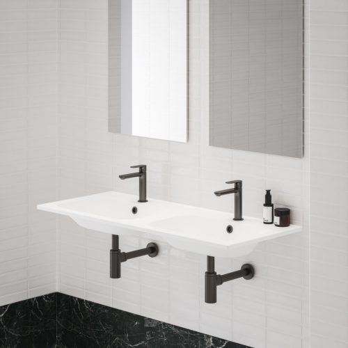 Chrome Slim 120 duplamosdó fehér, furattal