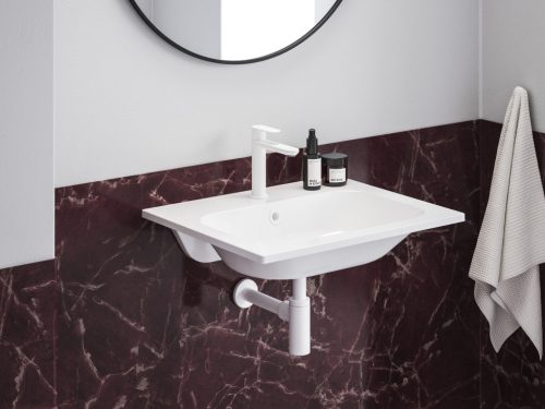 Chrome Slim 70 mosdó fehér, furattal