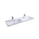 Flat Duo 120 duplamosdó fehér, nyílással