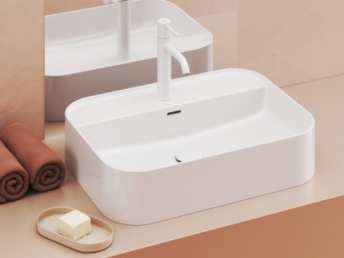 Ceramic Slim Shelf R 55 kerámiamosdó fehér