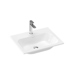 Chrome Slim 60 kerámiamosdó, fehér, furattal