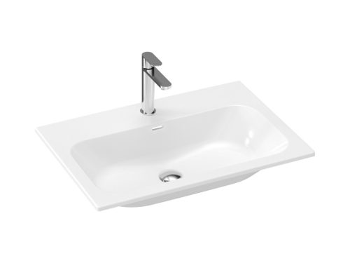 Chrome Slim 70 kerámiamosdó, fehér, furattal