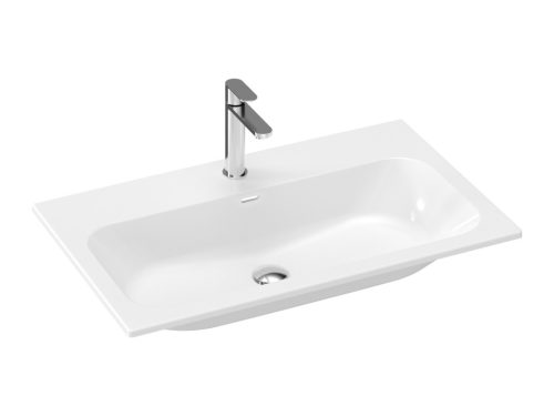 Chrome Slim 80 kerámiamosdó, fehér, furattal
