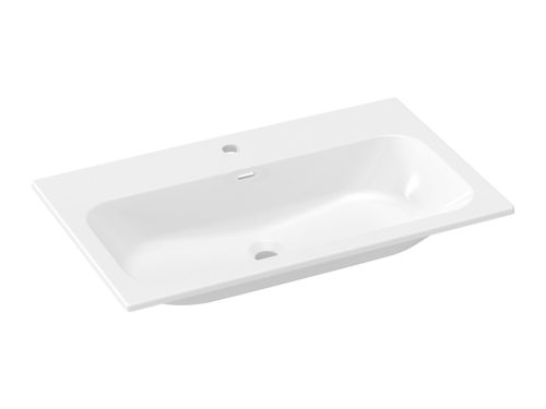 Chrome Slim 80 kerámiamosdó, fehér, furattal