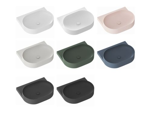 Yard 60 kerámiamosdó Grey Green, túlfolyó furat nélkül
