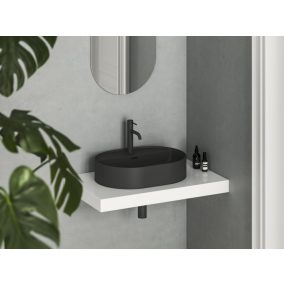 Ceramic Slim Shelf O 55 kerámiamosdó matt fekete