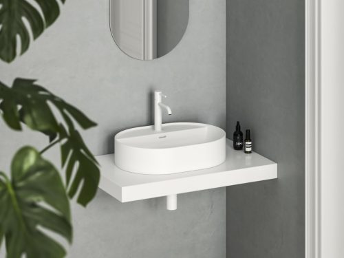 Ceramic Slim Shelf O 55 kerámiamosdó matt fehér